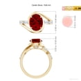 thumbnail image 5 of ANGARA Vintage Inspired Oval Lab Grown 3.3 Ct Ruby Bypass Shank Engagement Ring for Women in 14K Yellow Gold (Size-10x8mm) | July Birthstone, Anniversary, Jewelry Gift for Women | Lab-Grown Ruby Ring, 5 of 8