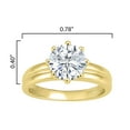 thumbnail image 3 of V3 Jewelry® 18KT Gold Over Sterling Silver with Moissanite Solitaire Ring for Women, 3 of 5