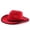 Z23-Red, variant on Fedora Wool Hat, Wide Brim Warm and UV Protection Headwear, Classic Western Cowboy Style for Men and Women, Soft Durable All Season Casual Headwear