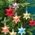 thumbnail image 6 of CSCHome 12PCS Christmas Tree Ornaments Decoration Christmas Tree Glossy and Matte Colored Stars for Christmas Holiday and Party Home Decoration, 6 of 7