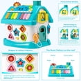 thumbnail image 4 of Marstone Baby Toys for 1 2 3 Year Old, Toddler Toys Age 1-2, 6-in-1 Montessori Toys House with Sound/Lights/Music/Clock/Telephone/Car, 4 of 7