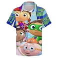 thumbnail image 3 of Super Why Mens Hawaiian Shirt Loose Fit Shirts - Short Sleeve And Button Down Hawaiian Shirt for Men with Pocket, 3 of 7