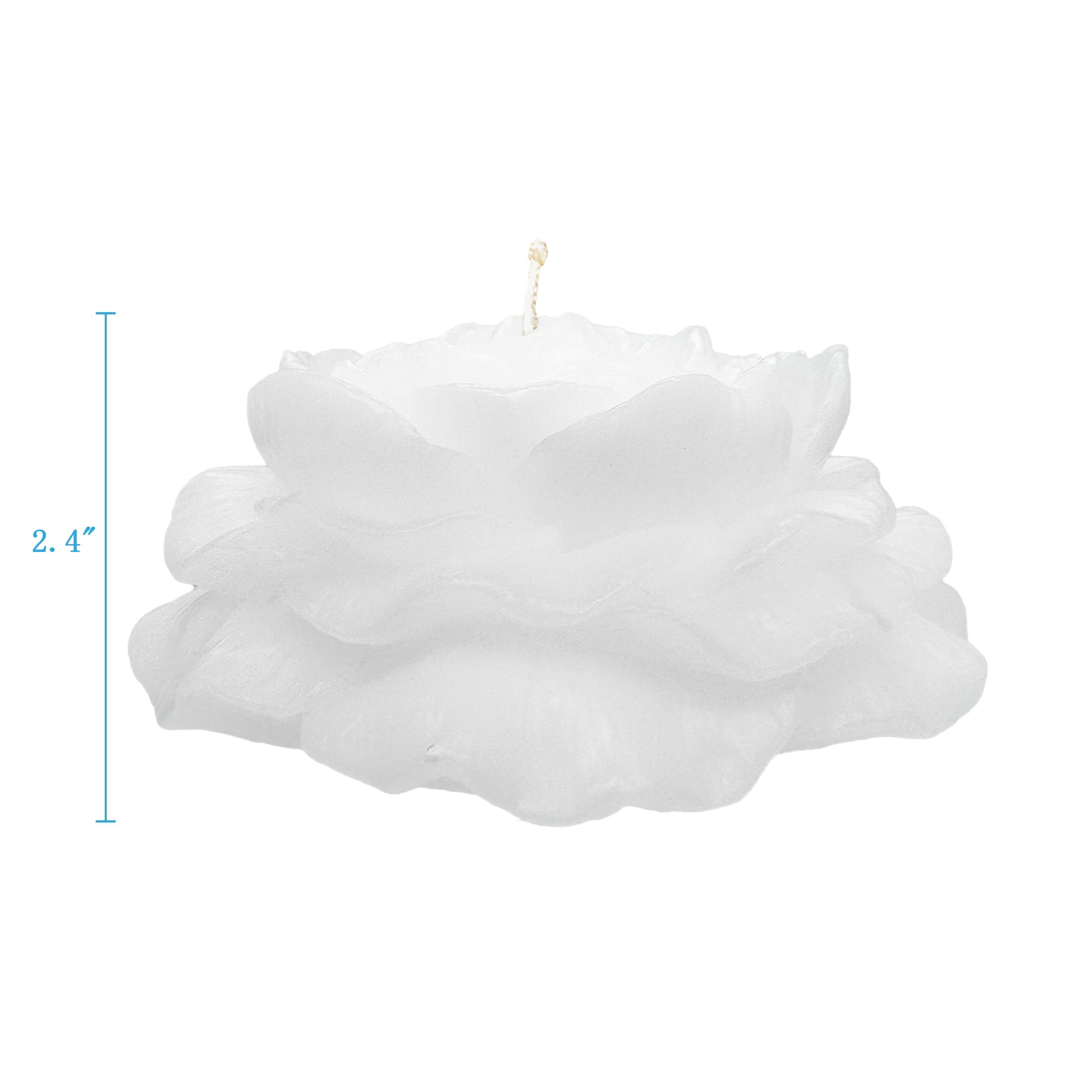 Mainstays Unscented Rose Candle, 2.4 inches Height, White