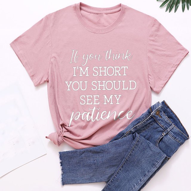 DPTALR Women's Summer Round Neck Leisure Short Sleeve Printing Tops