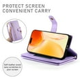 thumbnail image 5 of Crossbody for iPhone 16 Phone Case Wallet with Card Slots Zipper Pocket, PU Leather Magnetic Shoulder Strap Purse Cover with Flip Kickstand for iPhone 16 Women Girls, Purple, 5 of 11