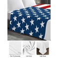 thumbnail image 5 of King Size Flat Sheet Only, American Flag Soft Brushed Microfiber Bed Sheets, Blue Red USA Flag Hotel Quality Breathable Bedding Top Sheet, Easy Care, 105"x98", 5 of 9