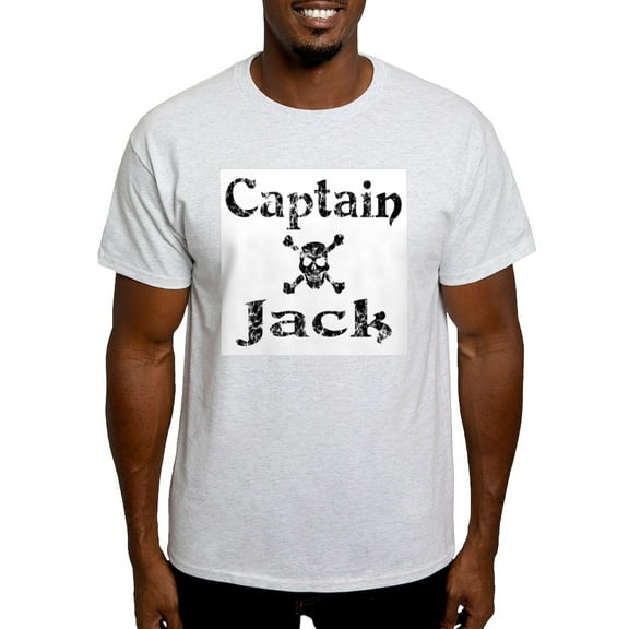 CafePress - Captain Jack (Distressed) Ash Grey T Shirt - Men's Classic Graphic T-Shirt