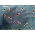 thumbnail image 4 of oneOone Cotton Silk Grayish Blue Fabric Flower & Leaves Watercolor Quilting Print Sewing Fabric By The Yard 42 Inche Wide, 4 of 4