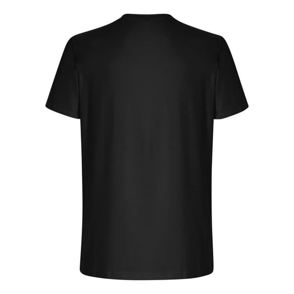WREESH Fitness Wear Pullover Men's Short Sleeved T-Shirt with Patriotic Theme Round Neck Black