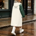 thumbnail image 4 of ATOGUTA Rain Jacket for Kids Lightweight Raincoat Waterproof with Hood Protective Poncho Jacket Pockets Beige, 4 of 8