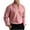 Pink, variant on LEAVINGSUO Mens Dress Shirts Stand Collar Solid Color Casual Button Pocket Long Sleeve Shirt Black S