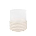 thumbnail image 1 of Sagebrook Home Ceramic /Glass 10" Pillar Holder, Stripe, 1 of 1