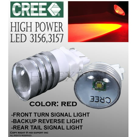 - 2 pcs 3157 7443 T20 CREE LED Plasma Projector bulbs 7.5W Powrful Red