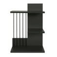 thumbnail image 6 of 16 Inch 3 Tier Rectangular Wood Floating Wall Mount Shelf with Vertical Bars Accent, Charcoal Gray- Saltoro Sherpi, 6 of 7