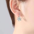 thumbnail image 5 of Sterling Silver Earrings With Flower Cubic Zirconia Crystal Clip On Earrings For Women Girls 3A Zircon Earrings Ladies Elegant Earrings, 5 of 5