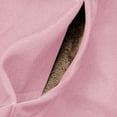 thumbnail image 6 of Women's Mid-length Hooded Sherpa Jacket Full Zip Fleece-Lined Fall Winter Coat Loose Warm Outerwear,XXL,Pink, 6 of 6