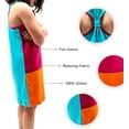 thumbnail image 6 of Kidsy Toddler Girls Solid Colors Peruvian Cotton Tank Dress, Hot Pink/Orange/Turquoise, 5, 6 of 7