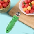 thumbnail image 5 of Cuchillo para rebanar de sandía Acero inoxidable Dos en uno Divisor y cortador de sandía | Juego de herramientas de frutas multifuncionales con cucharas de pala | Diseño apilable que ahorra espacio, 5 of 5