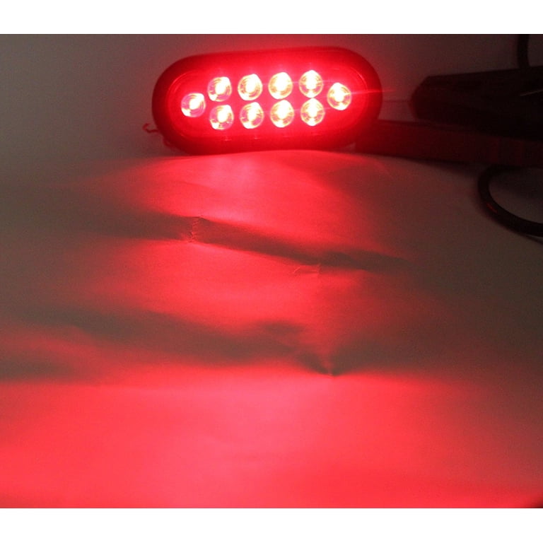 Maxxima M63350R - Fanale Posteriore LED Rosso A Profilo Basso Per Rimorchio E Jeep