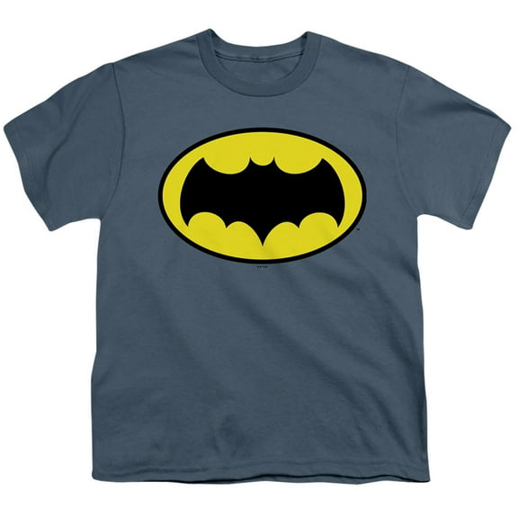 Batman Tv Logo 1966 Kids T Shirt (X-Large) for Youth Toddler Boys and Girls, Slate