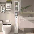 thumbnail image 3 of VECELO Narrow Bathroom Cabinet with Adjustable Shelves, 2 Doors and 1 Drawer for Small Space, White, 3 of 6
