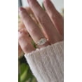 thumbnail image 5 of vylahjewellery 14K Solid White Gold Anniversary Ring Classic Proposal Ring for Women Emerald Cut Moissanite Diamond Wedding Band Cluster Engagement Ring, 5 of 6