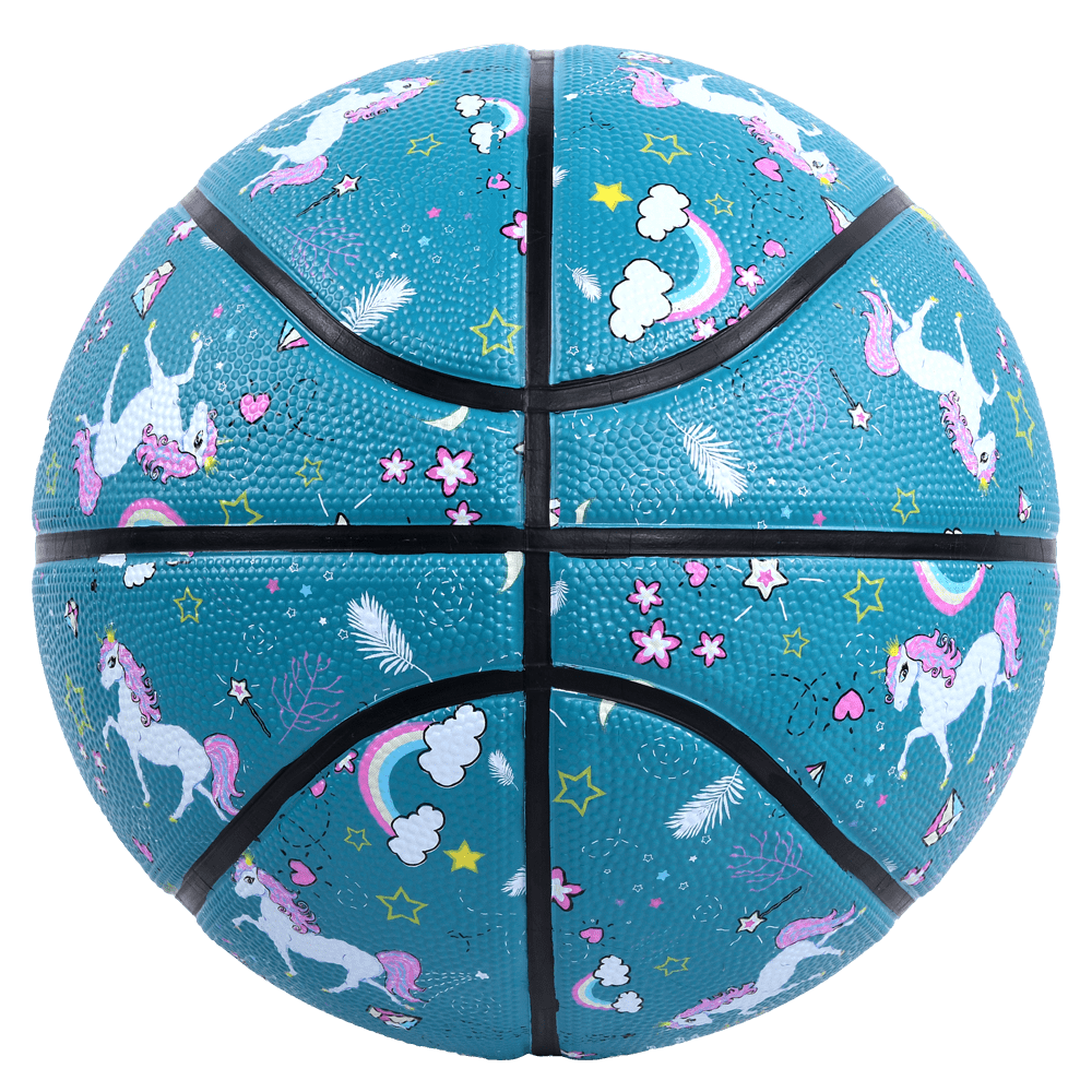 Sterling Athletics Teal Unicorn Superior Grip Indoor/Outdoor Basketball (Size 5 Junior & Youth 27.5" Circ.)