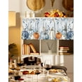 thumbnail image 3 of Valances for Windows Thanksgiving Pumpkin Rod Pocket Cafe Window Treatments Valance Curtains for Kitchen Bathroom Laundry Basement Windows 42"x12", 3 of 6