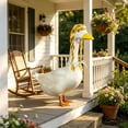 thumbnail image 5 of AuroraX Goose Clothes for Porch Goose Goose Outfit for Cement Goose 19 inch 17 inch with Wig Yard Funny Hairpiece Outdoor Porch Goose Accessories Yellow, 5 of 6