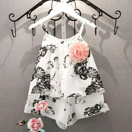 

Hunpta Girls Wash Painting T-shirt Shorts Set Clothes Suit WH/7