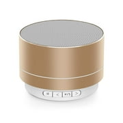 Enqiretly Small Speaker Household Accessories High Tone Surround Sweet Gift Sound Box Non-slippery Pad Wireless Voice Boxes Music Machine Gold