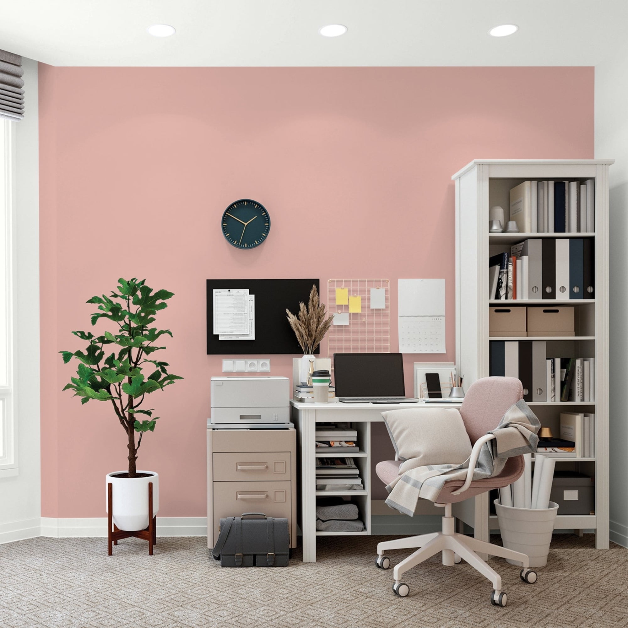 Glidden Spred Mesa Pink / Orange, Flat Interior Paint with Primer, 1 Gallon