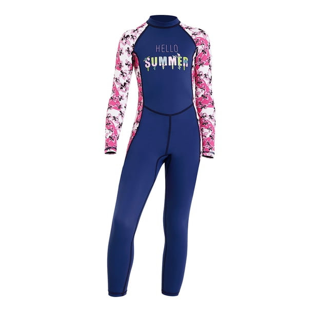 DIVE&SAIL Traje de buceo para niños Traje de neopreno con estampado de flores para nadar (Azul oscuro S) Ehuebsd Para Estrenar