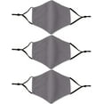 thumbnail image 2 of 3 Pack Masque Facial Lavable 3 Plis Réutilisable et Ajustable Gris, 2 of 4