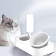 thumbnail image 4 of Bol pour Animaux 15° Ajustable en Forme de Chat Bol d'Alimentation pour Chat avec Bouteille d'Eau, 4 of 6