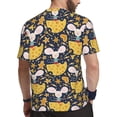 thumbnail image 2 of Wukai Mouse Cheese Print Men's Short-Sleeved Mesh T-Shirt,Quick-Dry Short Sleeve Workout T-Shirt-5X-Large, 2 of 8