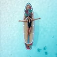 thumbnail image 4 of Garvee Inflatable Stand-up Paddle Board, 10.6' x 32'' x 6'', with Camera Mount, White & Green, 4 of 8