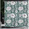 thumbnail image 3 of Ambesonne Aster Shower Curtain, Earth Tones Flower Petals Art, 69"Wx75"L, Forest Green, 3 of 4