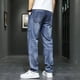 thumbnail image 4 of Pantalones vaqueros masculinos Pantalones rectos con bolsillos Vaqueros azules para hombre Retro Baggy Buggy Ropa de otoño Lavado Original Invierno Xs, 4 of 4