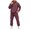 Wine, variant on Delconic Mens 2 Piece Hoodie and Jogger Set Pullover Hooded Sweatshirt with Kangaroo Pocket Drawstring Pants Casual Tracksuit Army Green L