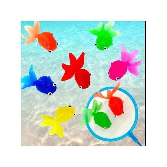 12PCS Floating Rubber Goldfish Pool Floats, Simulation Soft Water Toys for Indoor/Outdoor Pool, Beach Parties & Summer Decor