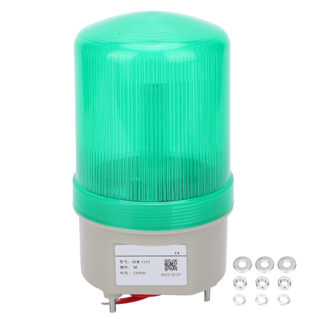 Pole Mount Beacon Warning Light, Industrial LED Rotating Strobe Beacon Warning Lights Sufficient Lighting For Densely Populated Places For Most People Green
