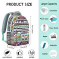 thumbnail image 6 of Hippie Boho Daypack for Women - Tribal Print Backpack with Laptop Sleeve, Large Capacity for Books & Essentials, Durable for Campus & Commuting, 6 of 6