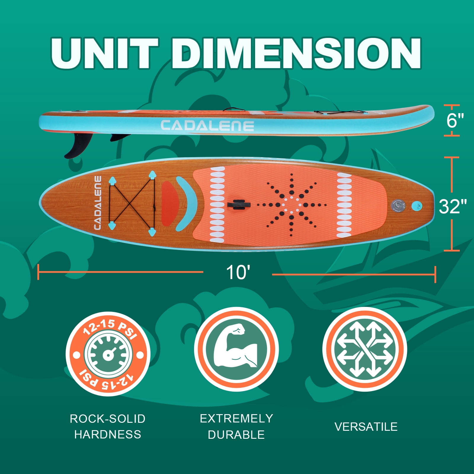 HHSJZWCY 10'Inflatable Stand up Paddle Board for Adults Youth, Lightweight & Portable SUP with Premium Accessories, Yoga, Fishing & Touring