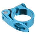 thumbnail image 3 of Abrazadera para tija de sillín de bicicleta de aleación de aluminio de diseño duradero y liberación rápida de 34,9 mm, color azul, 3 of 8
