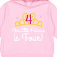 thumbnail image 3 of Inktastic 4th Birthday Princess Girls Crown Toddler Hoodie, 3 of 4