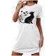 thumbnail image 2 of Camisón corto de mujer, vestido de largo medio con estampado de moda, camisón corto extragrande de mujer, camisón de manga corta con estampado de pecho a la moda, camisón de mujer, 2 of 6