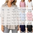 thumbnail image 5 of Bixock Plus Size Women 3/4 Length Sleeve Tops Maternity Shirts Linen Blouse Solid Color V Neck Roll Long Sleeve Lace Loose Wide Casual Daily Top, 5 of 6