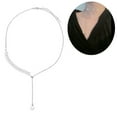thumbnail image 2 of Collier pour Femmes Ajustable Simple Feuilles Fausse Perle Pendentif Collier, 2 of 6