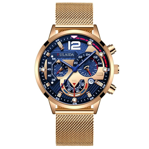 SUSHNAG Men'S Business Watch Fashion Sport Men'S Stainless Case Quartz Analog Wrist Watch